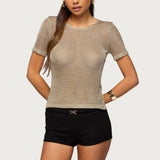 Luchia Shiny Knit Top