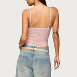 Nolyn Sheer Lace V Neck Bodysuit