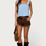 Josefina Low Rise Denim Shorts
