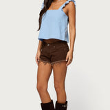 Josefina Low Rise Denim Shorts
