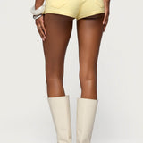 Studded Belt Denim Micro Shorts