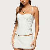 Alixa Pleated Detachable Straps Corset
