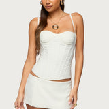Alixa Pleated Detachable Straps Corset