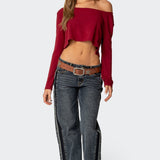 Cropped Off Shoulder Top