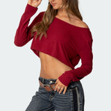 Cropped Off Shoulder Top