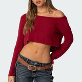 Cropped Off Shoulder Top