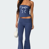 Aiyana Fold Over Flared Leggings