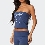 Aiyana Bow Built In Bra Tube Top