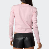 Cherry Leopard Star Long Sleeve T Shirt