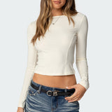 Nikola Ribbed Boat Neck Top