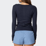 Helaine Waffle Henley T Shirt