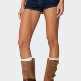 Ciel Low Rise Denim Micro Shorts