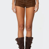 Sloane Faux Suede Micro Shorts
