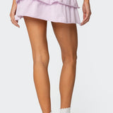 Lexie Ruffle Striped Mini Skirt