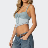 Ruffled Asymmetric Tank Top