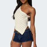 Codi Backless Asymmetric Knit Top