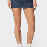 Neria Pinstripe Denim Micro Skort