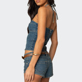 Jagger Denim Halter Top