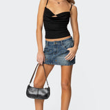Layered Bra Cowl Neck Top