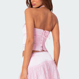 Lex Satin Effect & Lace Corset