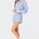 Lea Cropped Button Up Shirt