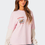 Racing Oversized Layered T Shirt