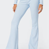 Coffee Break Ribbed Flare Leggings