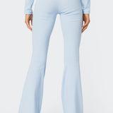 Coffee Break Ribbed Flare Leggings