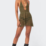 Austin Open Back Crochet Mini Dress