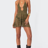 Austin Open Back Crochet Mini Dress