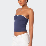 Kacey Strapless Waffle Top