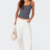 Gretta Striped Ribbed Tank Top