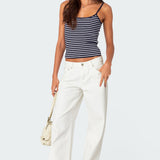 Gretta Striped Ribbed Tank Top