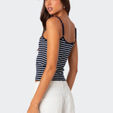 Gretta Striped Ribbed Tank Top