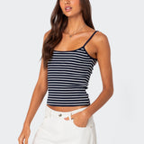 Gretta Striped Ribbed Tank Top
