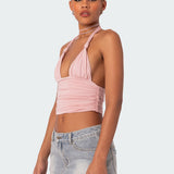 Lillie Knotted Halter Top