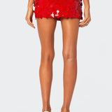 Sabina Low-Rise Sequin Mini Skirt
