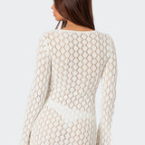 Brie Cut Out Crochet Mini Dress