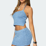 Shaylee Sequin Knit Backless Top