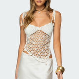 Shelley Asymmetric Crochet Top