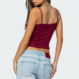 Layered Bra Cowl Neck Top