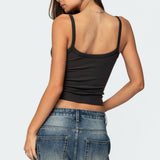Aspyn V Neck Ribbed Tank Top