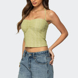Galya Textured Halter Top