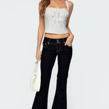 Dulcie Dotted Cotton Bustier Top