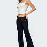 Dulcie Dotted Cotton Bustier Top