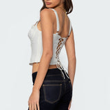 Dulcie Dotted Cotton Bustier Top