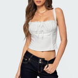Dulcie Dotted Cotton Bustier Top