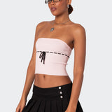 Elsie Knitted Tie Tube Top