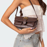 Faux Leather Buckle Bag