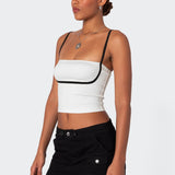 Yang Contrast Strap Tank Top